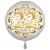 Luftballon aus Folie zum 22. Geburtstag, Satin Weiß, 45 cm, rund, inklusive Helium