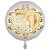 Luftballon aus Folie zum 70. Geburtstag, Satin Weiß, 45 cm, rund, inklusive Helium