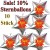 Sale! 10 % Sternballons in Silber, zur Befüllung mit Luft, 10 Stück