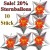 Sale! 20 % Sternballons in Silber, zur Befüllung mit Luft, 10 Stück