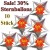 Sale! 30 % Sternballons in Silber, zur Befüllung mit Luft, 10 Stück