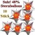 Sale! 40 % Sternballons in Silber, zur Befüllung mit Luft, 10 Stück