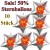 Sale! 50 % Sternballons in Silber, zur Befüllung mit Luft, 10 Stück