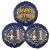 Ballon-Bukett, 3 Luftballons, Satin Navy & Gold 41 Happy Birthday zum 41. Geburtstag, inklusive Helium