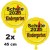 2 Luftballons aus Folie, gelb, Verkehrsschild, Schule 2025 - Kindergarten aus