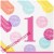 Kindergeburtstag-Servietten, 1st Birthday Pink Dots, zum 1. Geburtstag, Mädchen
