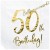Geburtstagsservietten zum 50. Geburtstag, 50th Birthday Gold
