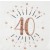 Servietten zum 40. Geburtstag, Rosegold Sparkling 40, 10 Stück