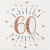 Servietten zum 60. Geburtstag, Rosegold Sparkling 60, 10 Stück