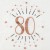Servietten zum 80. Geburtstag, Rosegold Sparkling 80, 10 Stück