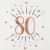 Servietten zum 80. Geburtstag, Rosegold Sparkling 80, 10 Stück
