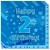 Kindergeburtstag-Servietten, Happy 2nd Birthday Blau, zum 2. Geburtstag, Junge