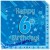 Kindergeburtstag-Servietten, Happy 6th Birthday Blau, zum 6. Geburtstag, Junge