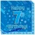 Kindergeburtstag-Servietten, Happy 7th Birthday Blau, zum 7. Geburtstag, Junge