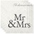 Servietten zur Hochzeit, Mr & Mrs, schwarz, 20 Stück