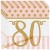 Geburtstagsservietten zum 80. Geburtstag, Pink Chic