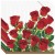 Tischdeko-Servietten mit roten Rosen, 20 Stück