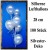 Luftballons Silber, 28 cm, 100 Stück