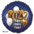 Silvester Deko-Luftballon aus Folie, 45 cm, "2022" Happy New Year, mit Helium