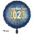 Großer Silvester Deko-Luftballon aus Folie, 70 cm, "2023" Feuerwerk