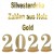 Silvester Dekoration, Zahlen aus Holz, Gold, 2022, 13 cm groß