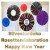 Silvesterdeko Rosettendekoration Happy New Year