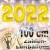 Zahlendekoration Silvester 2022, 1 Meter große Zahlen in Gelb