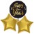 Geschenkidee zu Silvester, Bouquet aus 1 Helium-Luftballon "Happy New Year" und 2 goldenen Sternballons