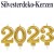 Silvester Dekoration, Zahlenkerzen-Set, 2023, gold