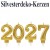 Silvester Dekoration, Zahlenkerzen-Set, 2027, gold