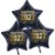 Silvester-Bouquet, 3 schwarze Sternballons, 2023 - Feuerwerk, mit Helium, Silvesterdekoration