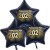Silvester-Bouquet, 3 schwarze Sternballons, 2026 - Feuerwerk, mit Helium, Silvesterdekoration