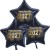 Silvester-Bouquet, 3 schwarze Sternballons, 2027 - Feuerwerk, mit Helium, Silvesterdekoration