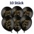 Luftballons Silvester, Happy New Year, schwarz-gold