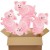 Silvester-Karton "Glücksschweinchen" 4 Stück