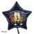 Silvester-Sternballon aus Folie, 2022 - Feuerwerk, "Frohes Neues Jahr!" mit Helium gefüllt
