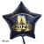 Silvester-Sternballon aus Folie, 2023 - Feuerwerk, "Frohes Neues Jahr!" mit Helium gefüllt