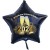 Silvester-Sternballon aus Folie, 2024 - Feuerwerk und Champagner, ohne Helium