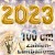 Zahlendekoration Silvester 2023, 1 Meter große Zahlen in Gold
