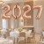 Zahlendekoration Silvester 2026, 1 Meter große Zahlen in Roségold