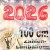 Zahlendekoration Silvester 2026, 1 Meter große Zahlen in Rot