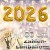 Zahlendekoration Silvester 2026, 86cm große Zahlen in Gold