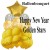 Silvester Luftballon-Bouquet, Happy New Year Golden Stars