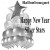 Silvester Luftballon-Bouquet, Happy New Year Silver Stars