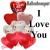 Luftballon-Bouquet, I Love You Rose Gold Hearts