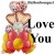 Luftballon-Bouquet, Love You Satin Gold