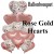 Luftballon-Bouquet, Rose Gold Hearts