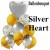 Luftballon-Bouquet, Silver Heart