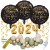 Silvesterdeko-Set mit Luftballons Happy New Year 2024, 34-teilig