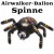 Spinne, Airwalker Luftballon aus Folie mit Helium